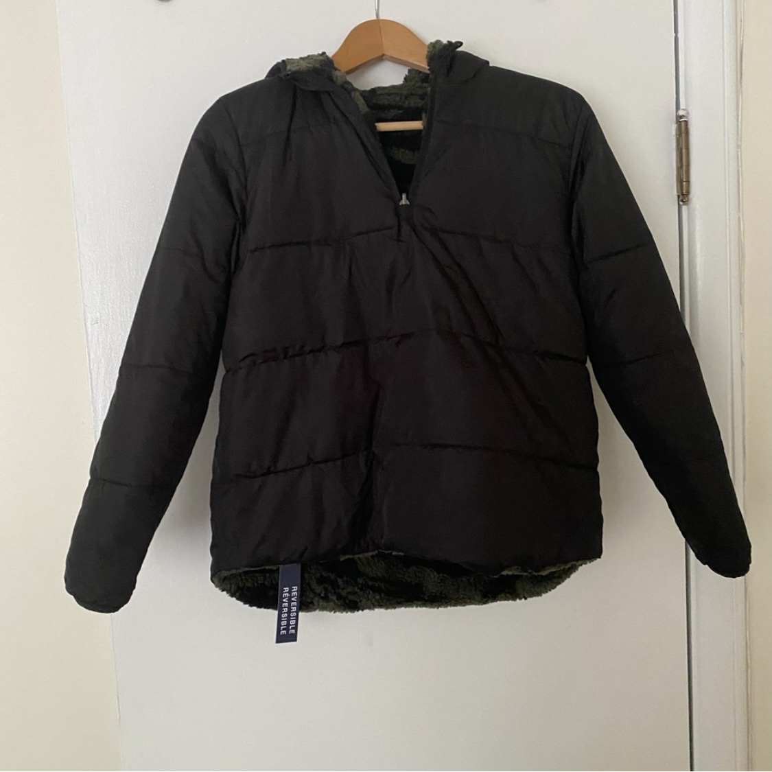 New Reversible Sherpa Half zip jacket size 12 image indicator(4)