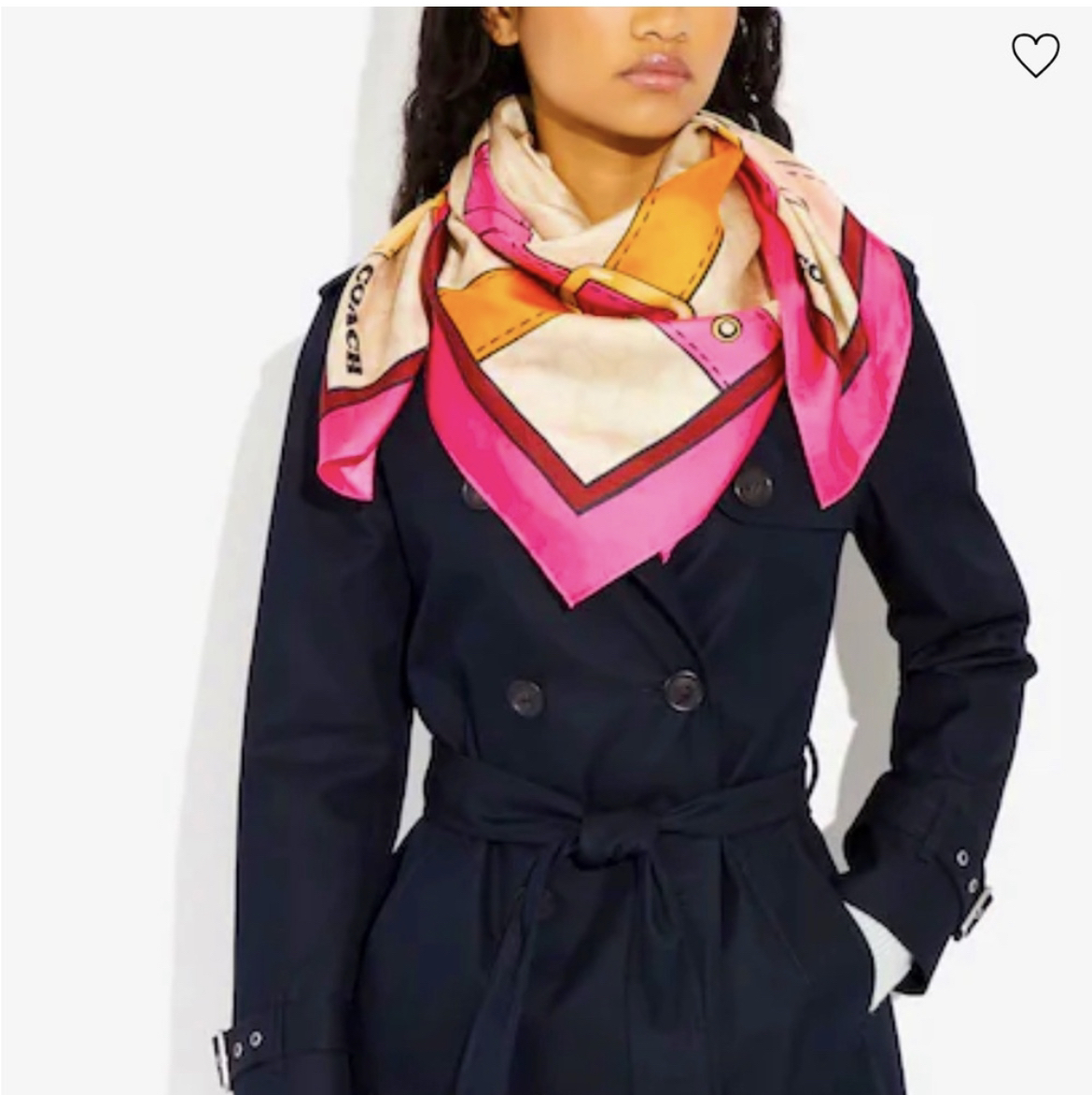 New Coach Silk Scarf 100% silk thumbnail