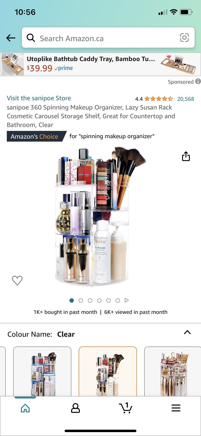 Spinning makeup organizer thumbnail