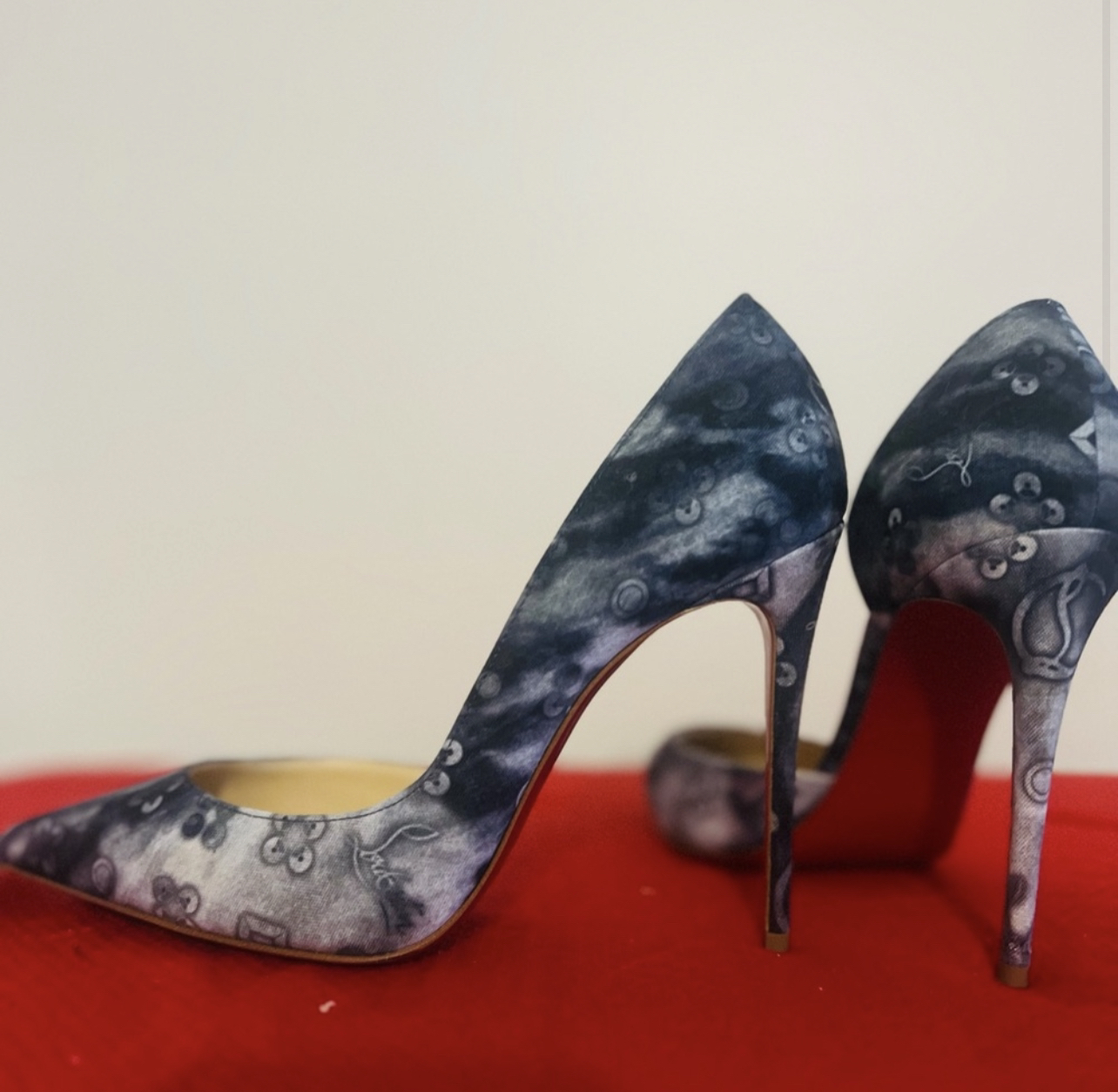 Christian Louboutin Tri-Colour Denim Pumps image indicator(2)