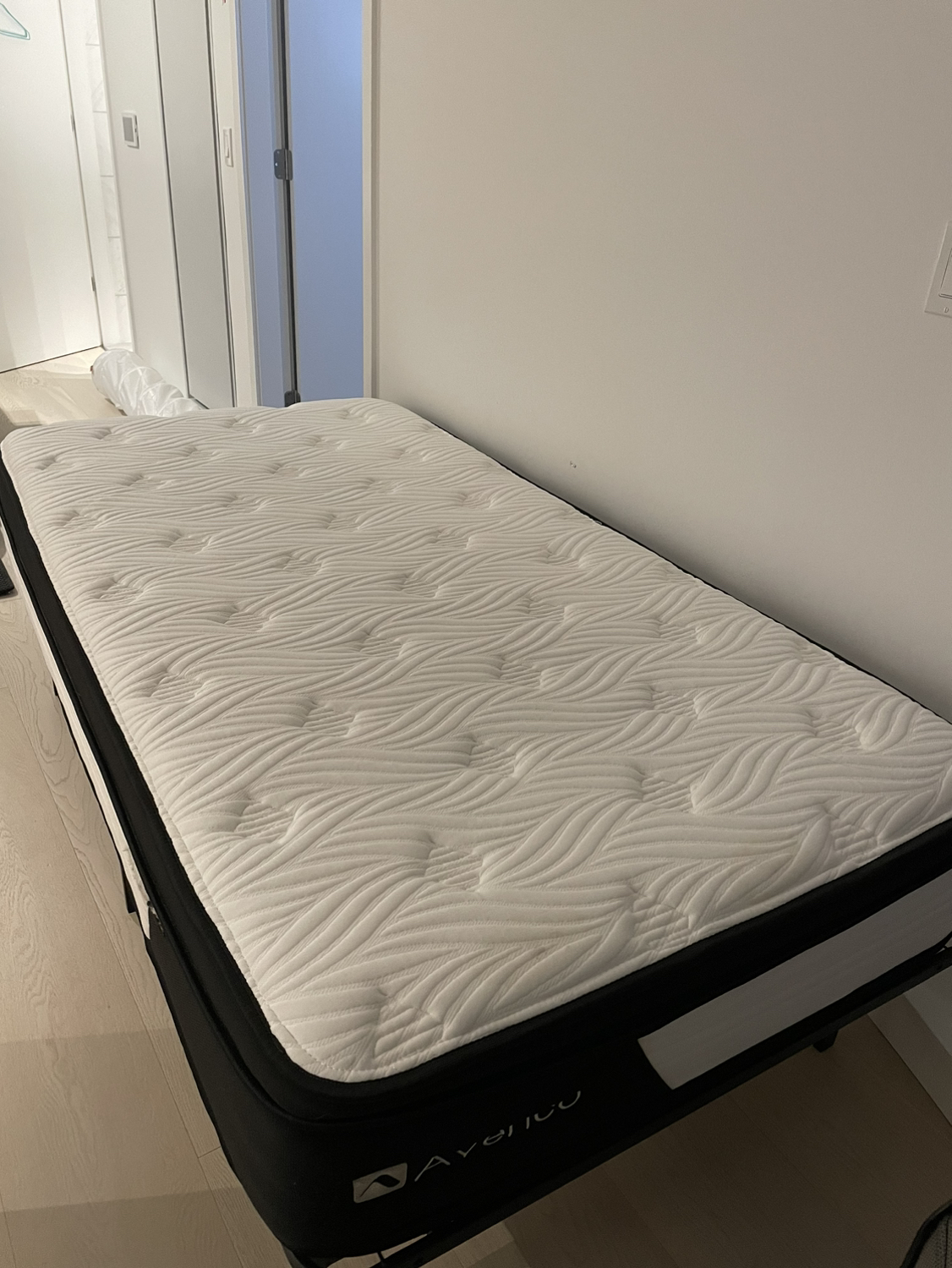 Twin mattress and bed frame