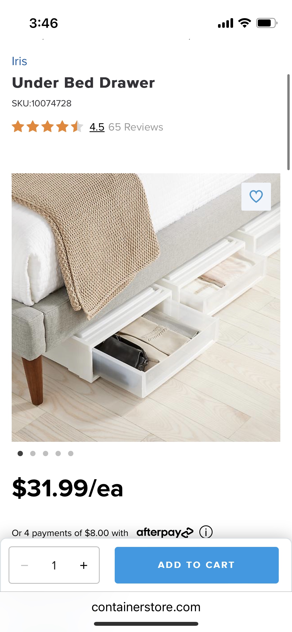 2 Under bed drawer