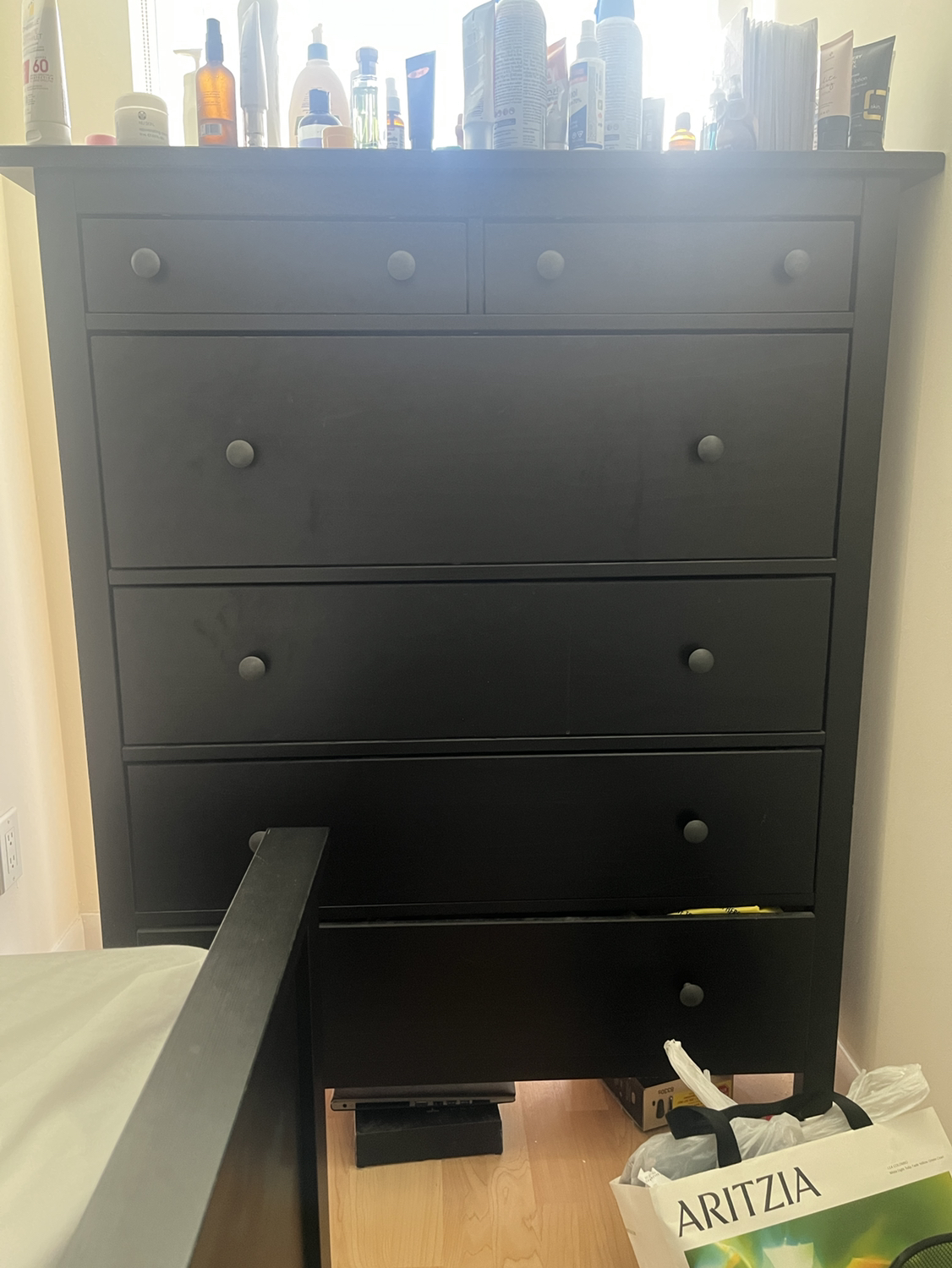 6-drawer chest, black-brown