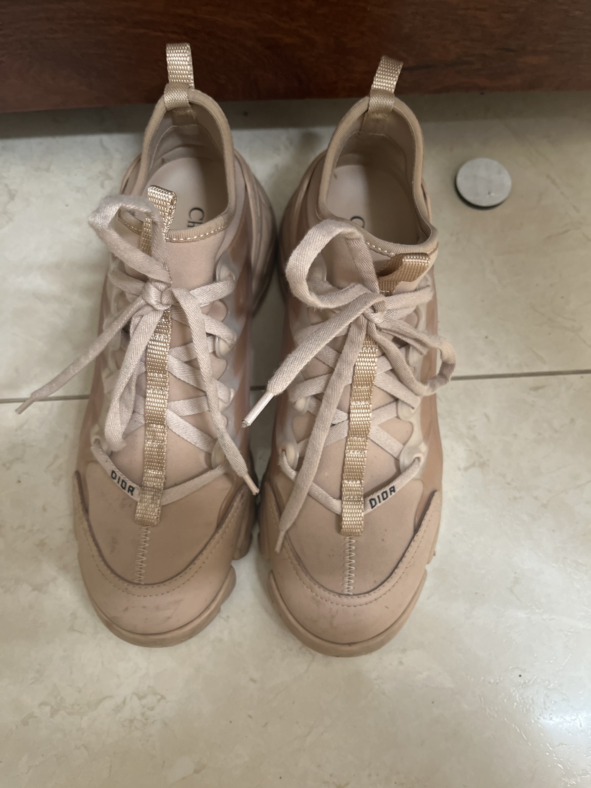 Authentic Dior beige sneakers