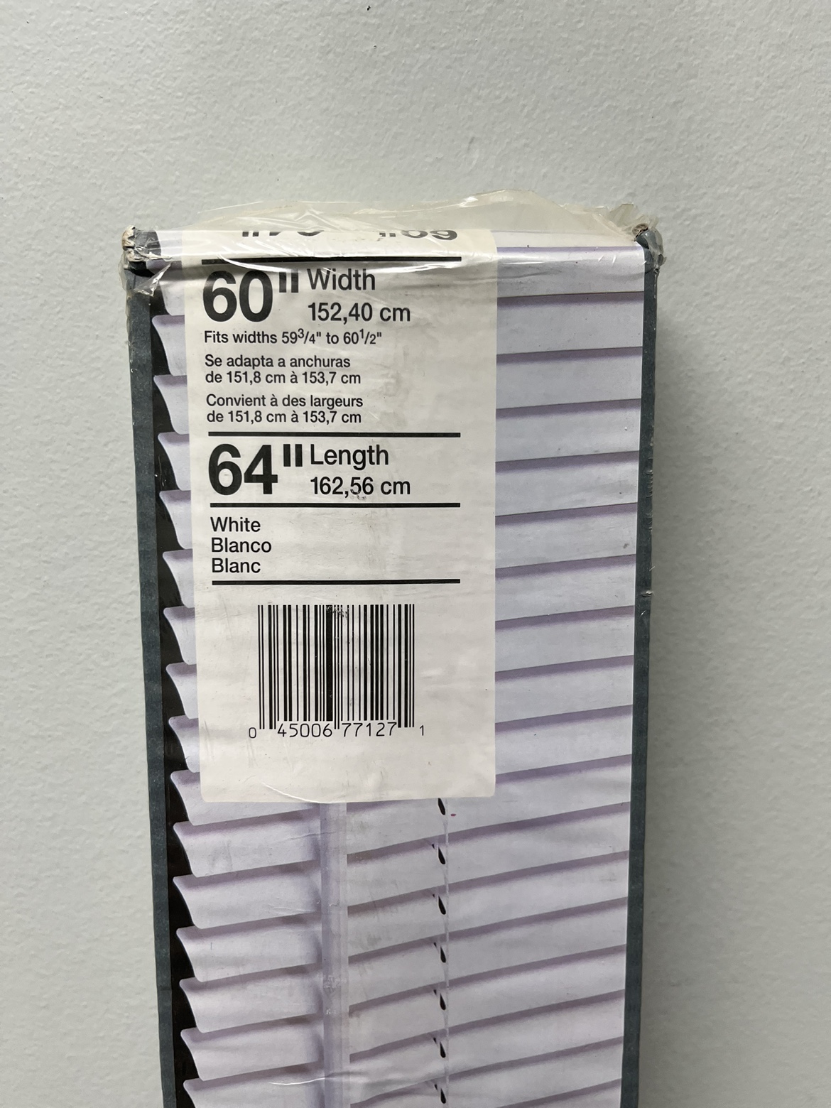 60x64 inch white mini blinds - photo 2