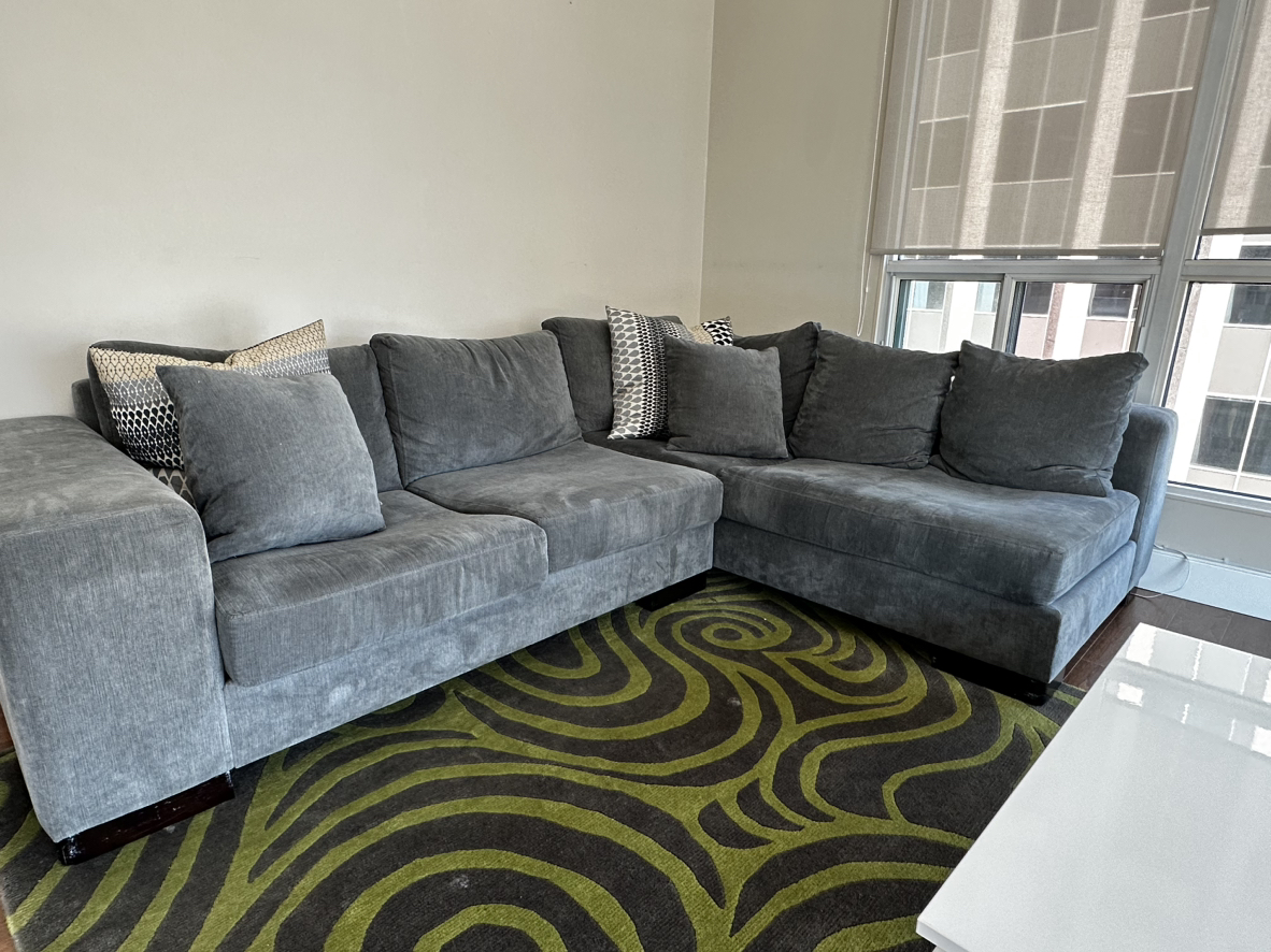 Custom dark grey sectional - photo 3