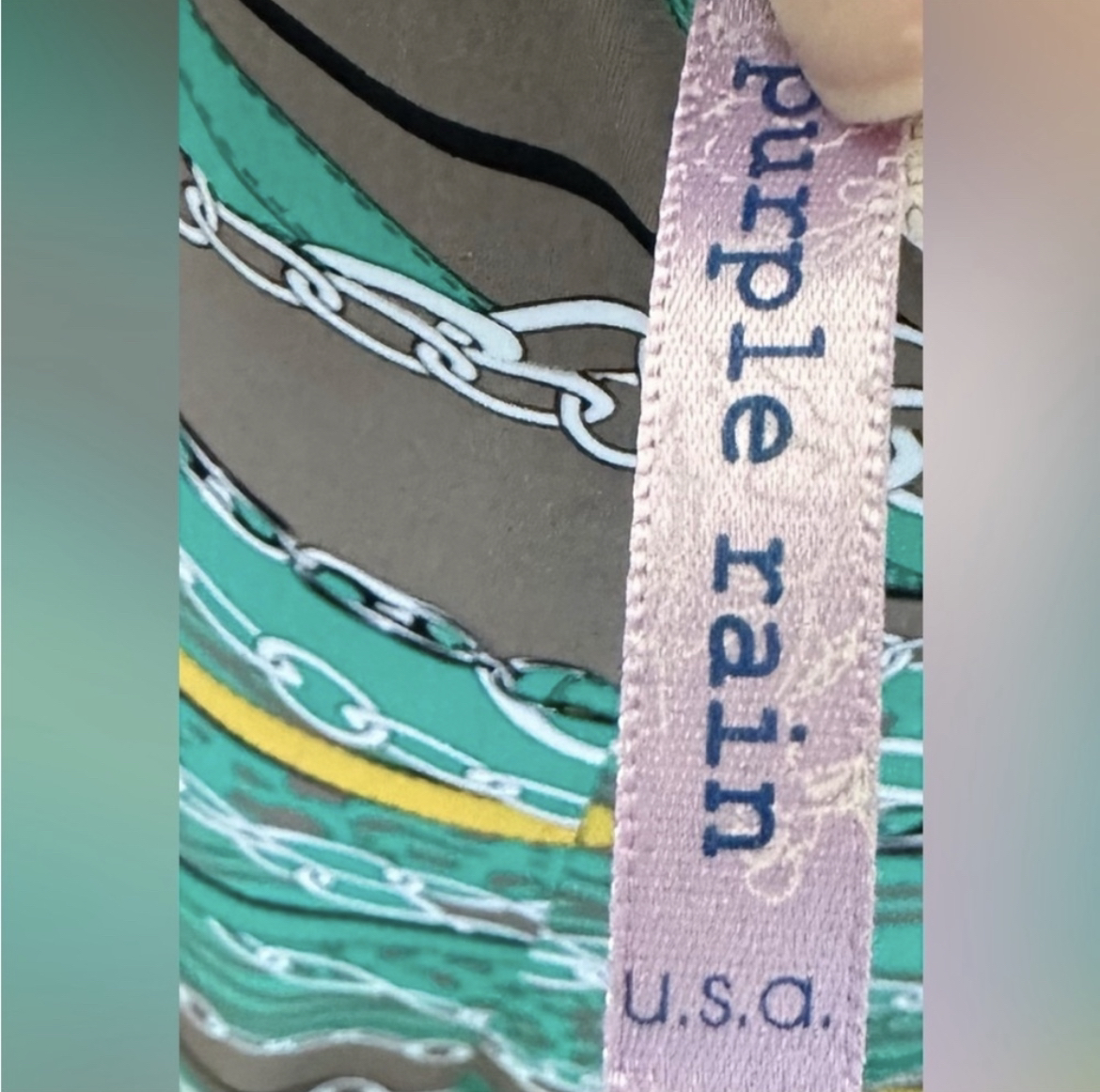 Purple Rain - green maxi dress sz L image indicator(5)