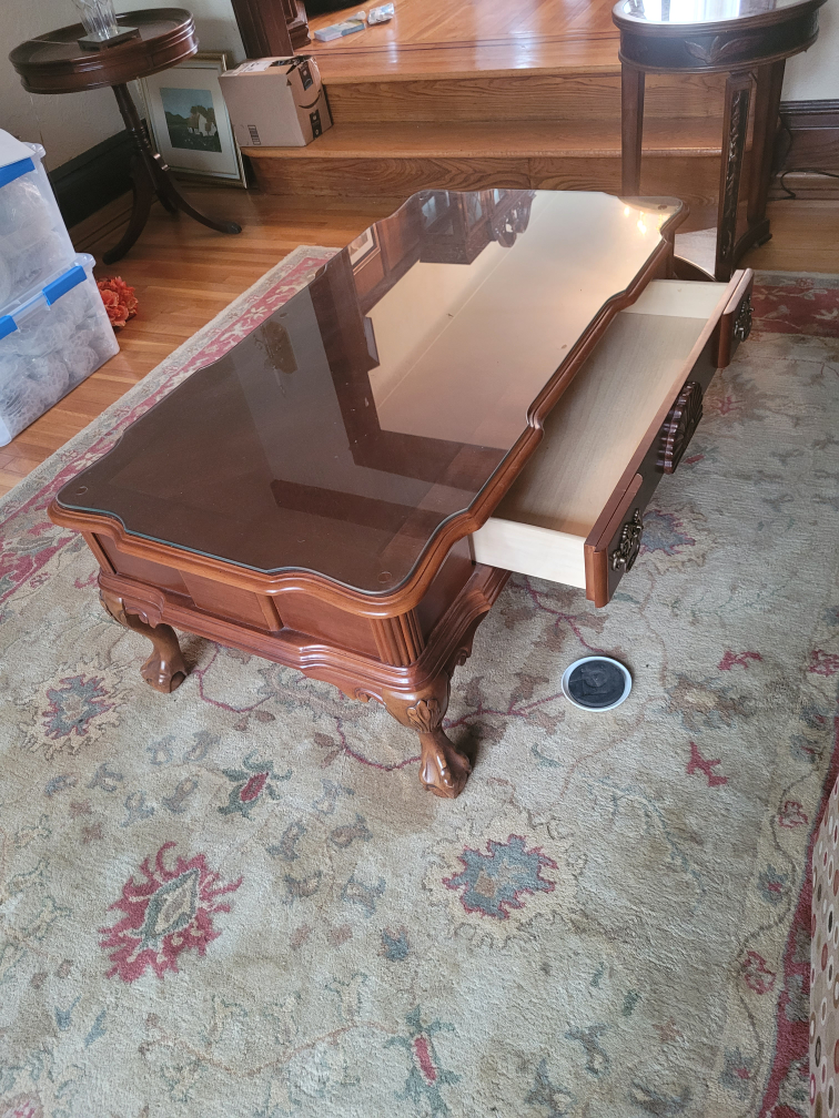 glass coffee table