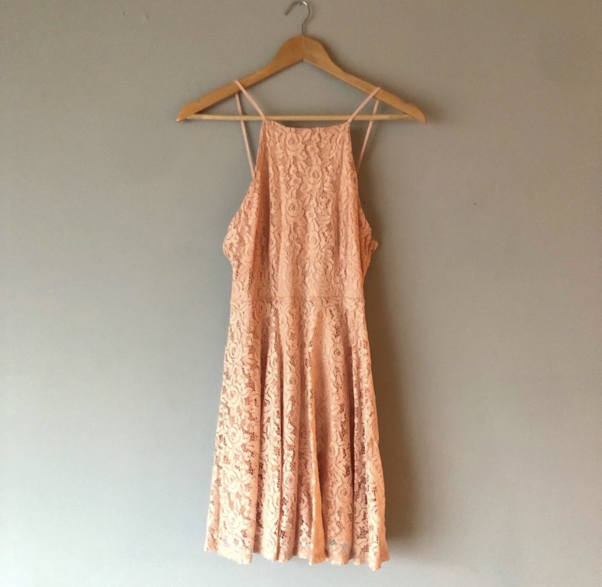Rose lace mini dress thumbnail