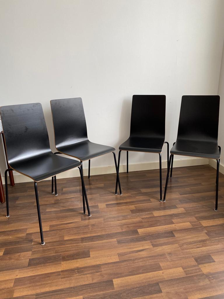ikea stackable blackchairs - photo 2