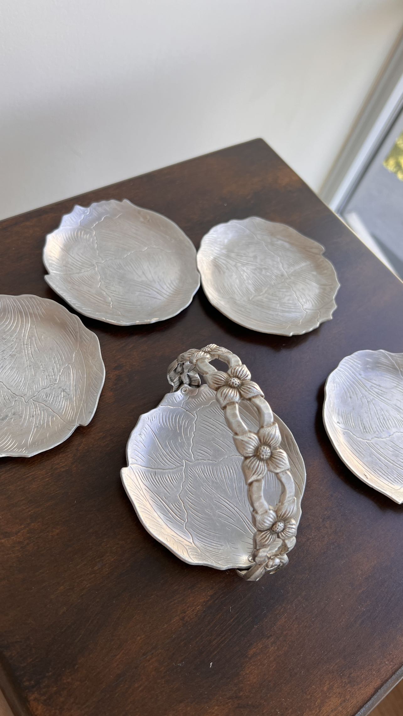 Silver Plated Coasters with a Coaster Holder thumbnail