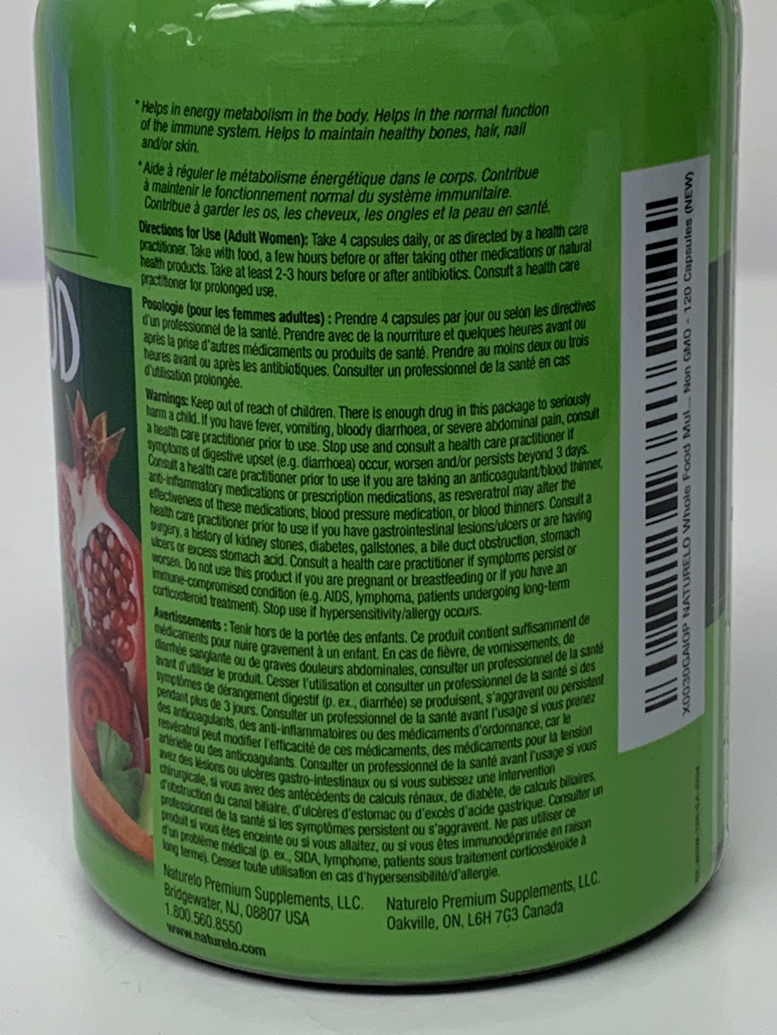 Naturelo Whole Food Multivitamin for Women, 120 Capsules - photo 3