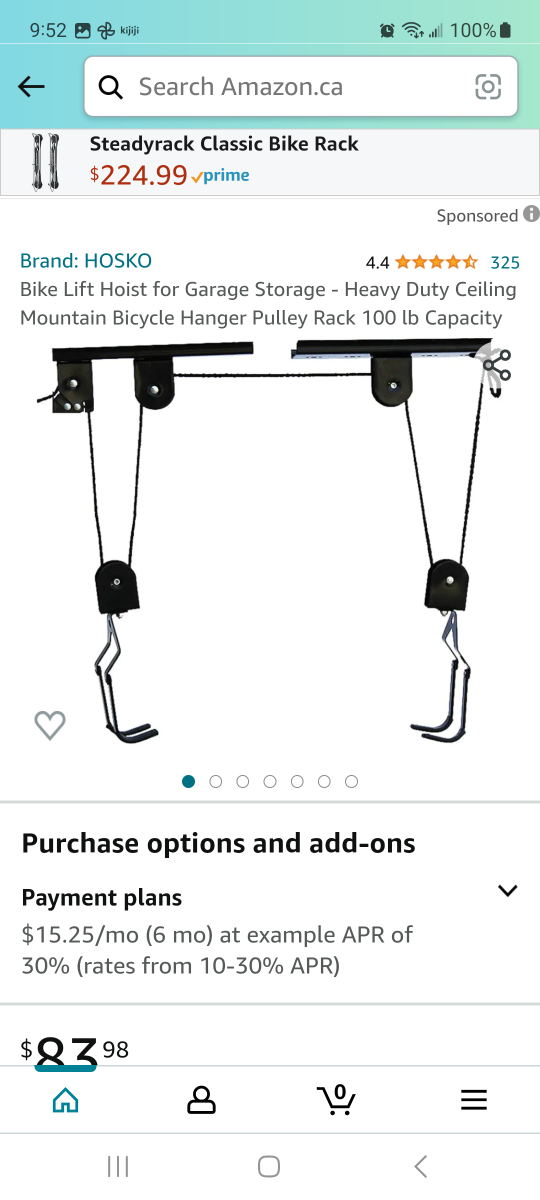 Gift Item 🎁Bike Lift Hoist for Garage Storage image indicator(2)