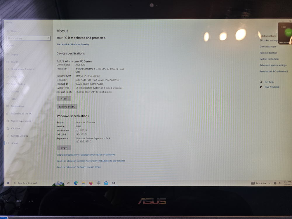 ASUS ET2221i 21.5" Multi-Touch All-in- One Desktop Computer