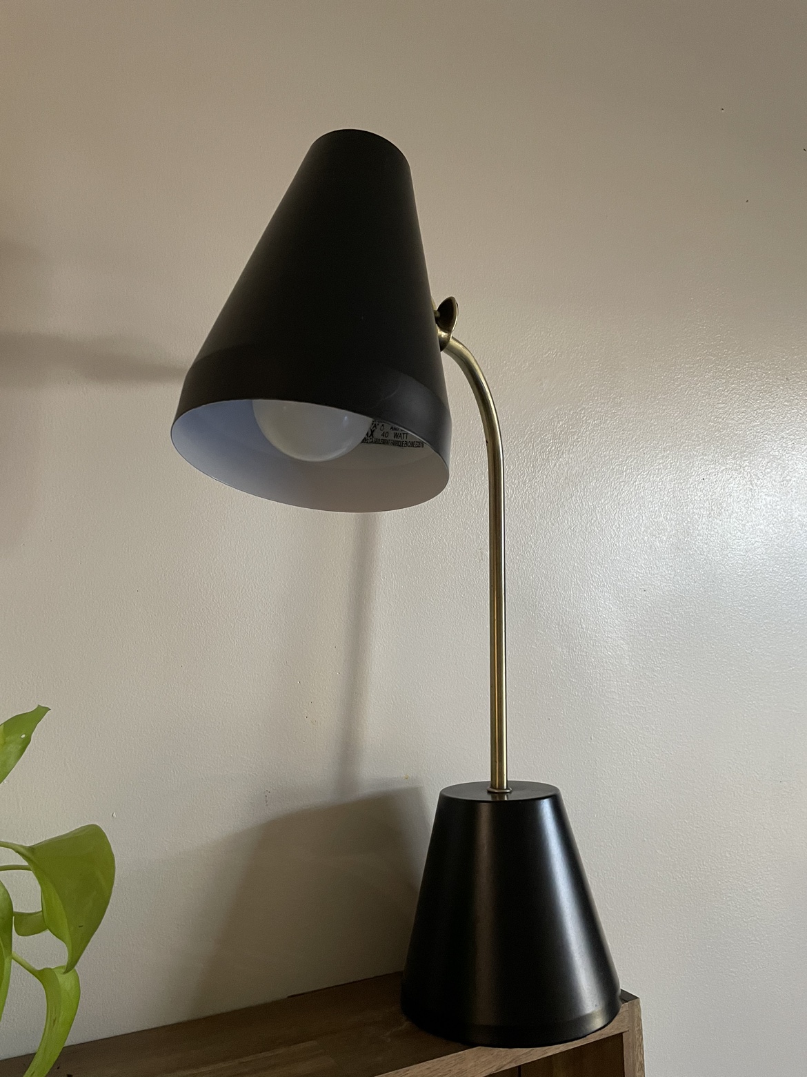 Black & bronze desk lamp - photo 2