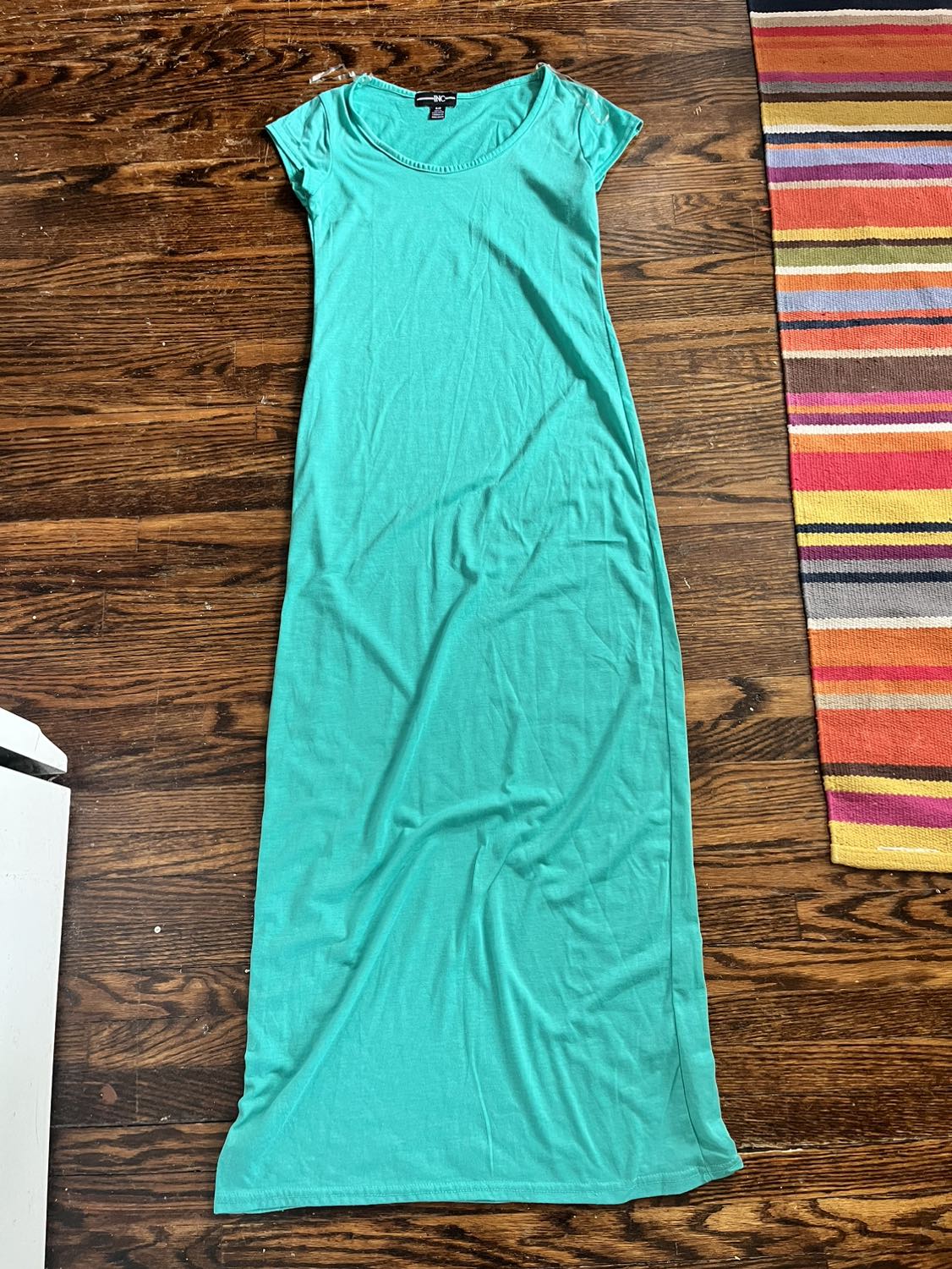 Emerald green long dress thumbnail
