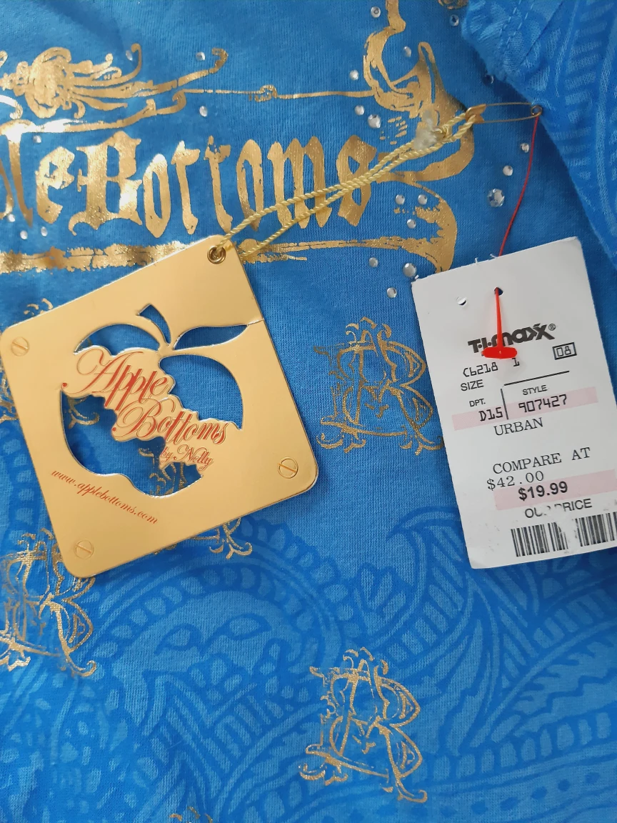 Brand new decorated baby blue colour T-shirt image indicator(2)