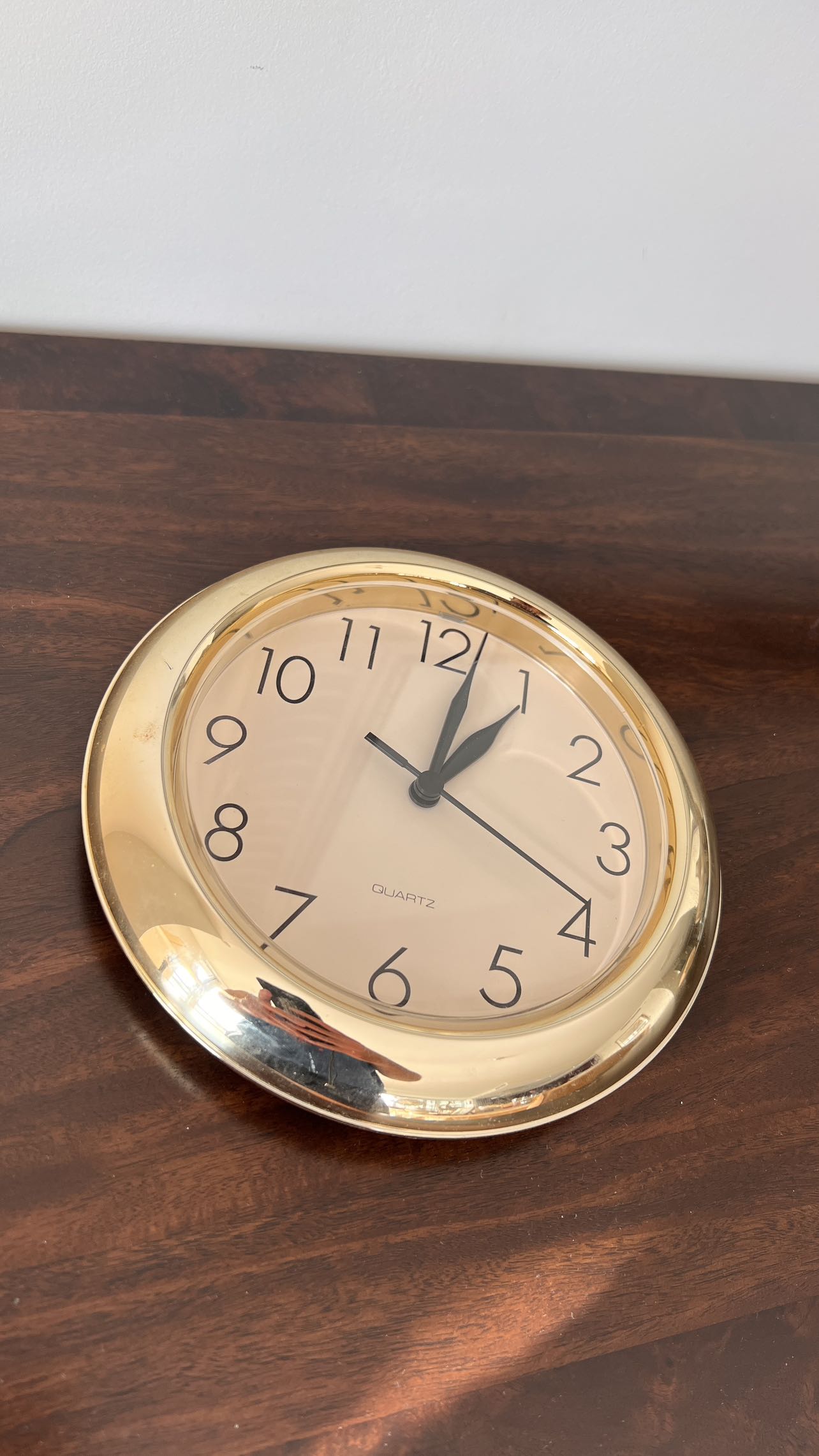 Circular Wall Clock with Golden Frame thumbnail