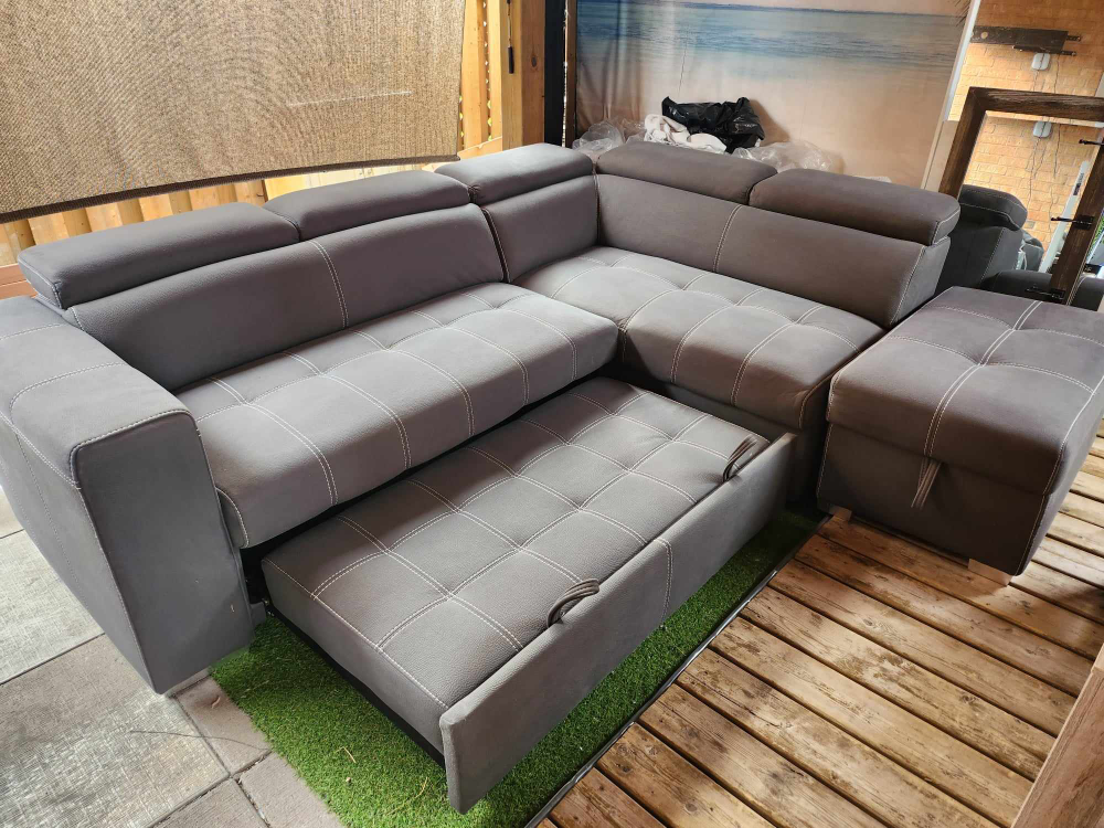L-shaped Sectional Sofa bed with storage ottoman - photo 2