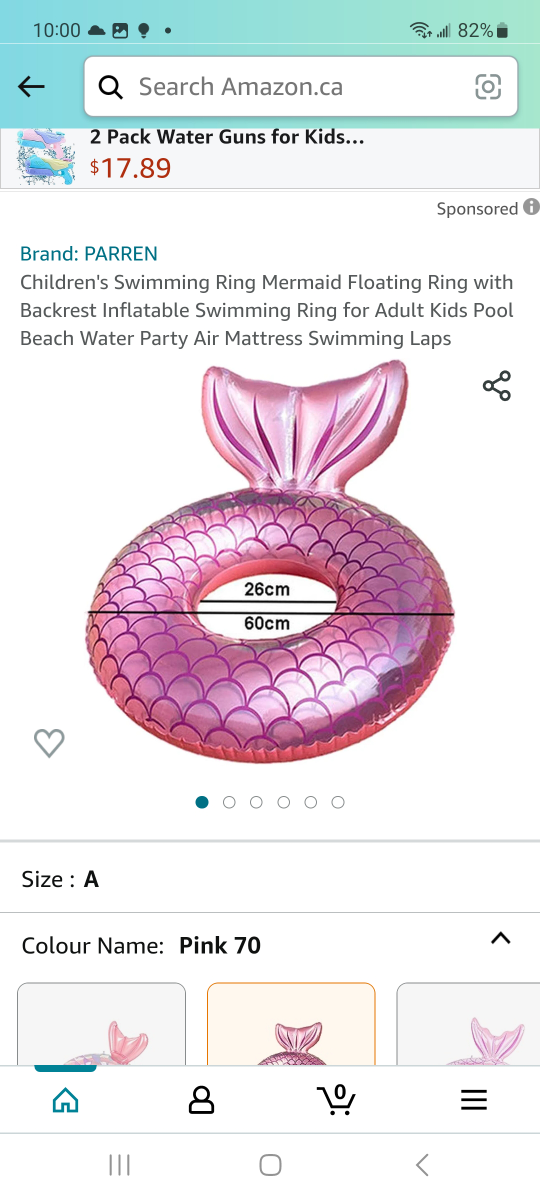 Backrest Mermaid Swimming Ring image indicator(4)