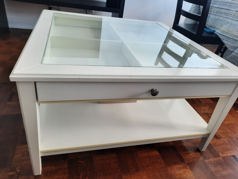 LIATORP Coffee table, white/glass, 93x93 cm (36 5/8x36 5/8 " image indicator(6)