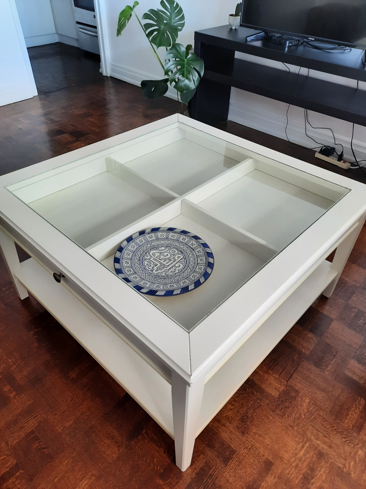 LIATORP Coffee table, white/glass, 93x93 cm (36 5/8x36 5/8 " image indicator(7)