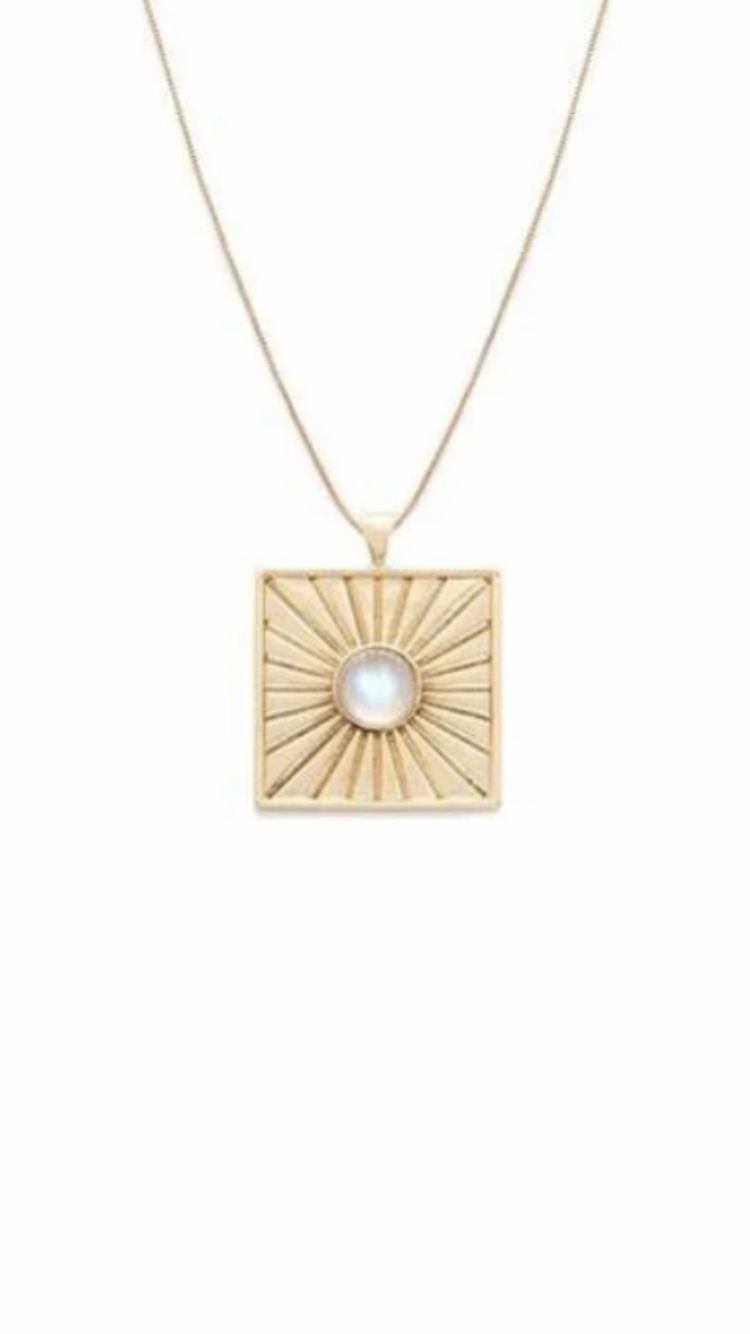 Melanie Auld Relic Moonstone and gold Necklace thumbnail