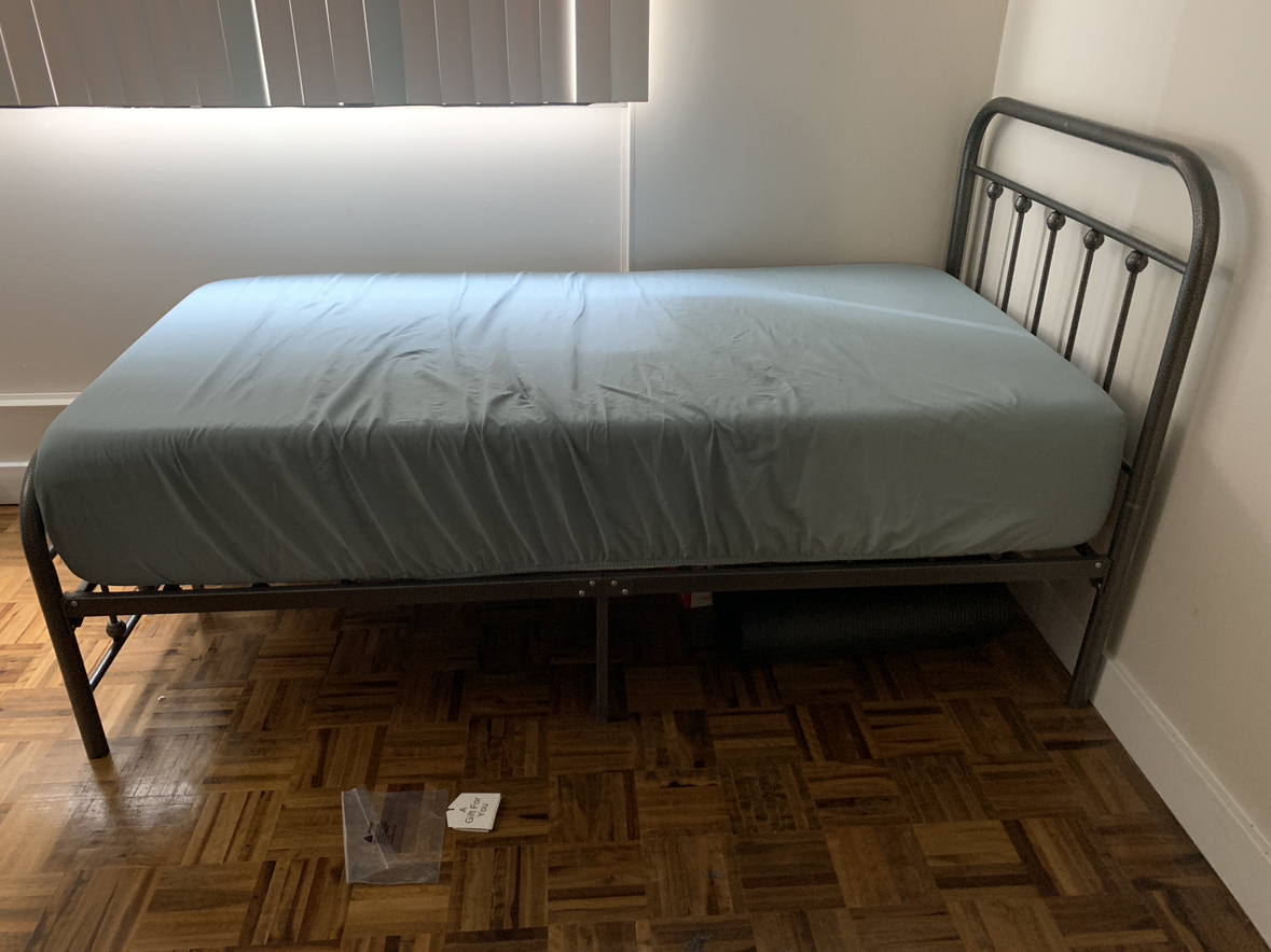 Metal Bed - Twin w/wo mattress - move out sale