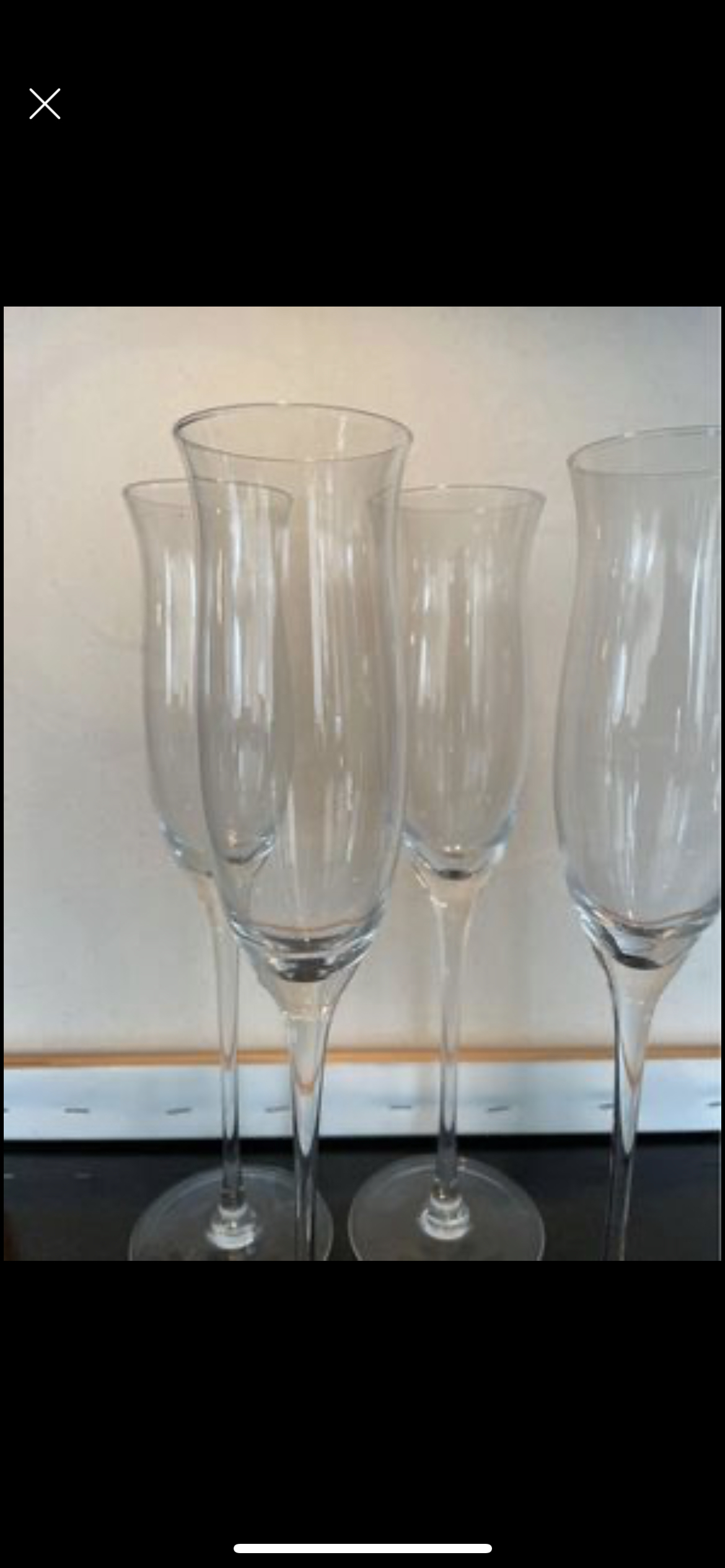 4 champagne glasses w/ box - photo 3