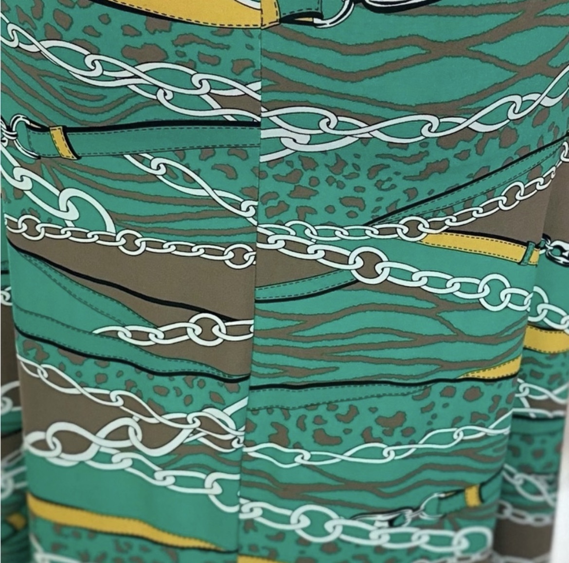 Purple Rain - green maxi dress sz L image indicator(4)