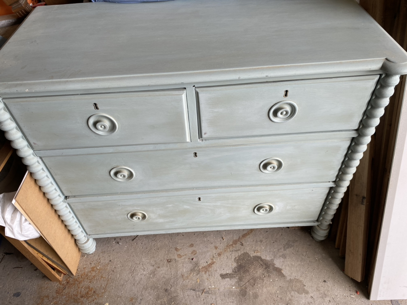Wood dresser.