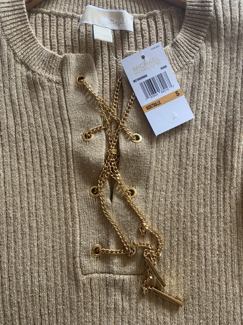 *New* Michael Kors Ribbed Lace-Up Dress Sz S - photo 4