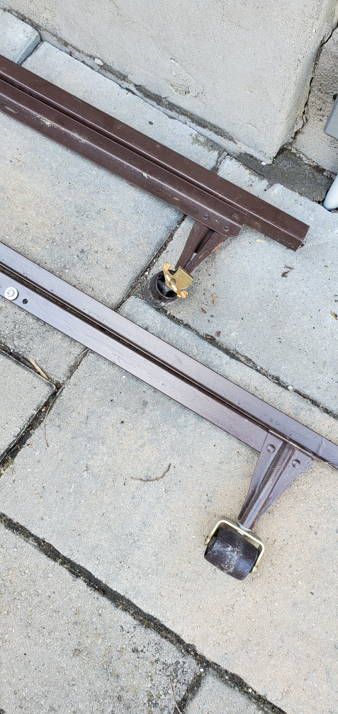 metal bed frame on wheels thumbnail
