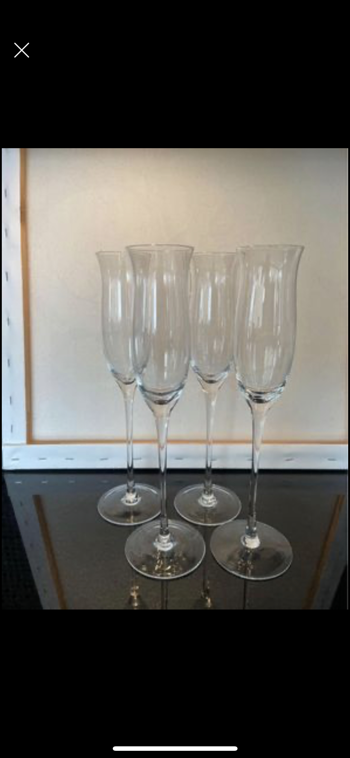 4 champagne glasses w/ box - photo 2