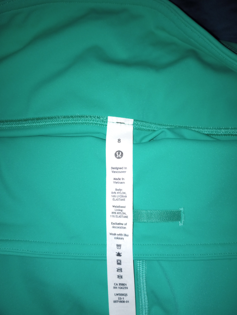 Women's brand new Lululemon turquoise green leggings - photo 3