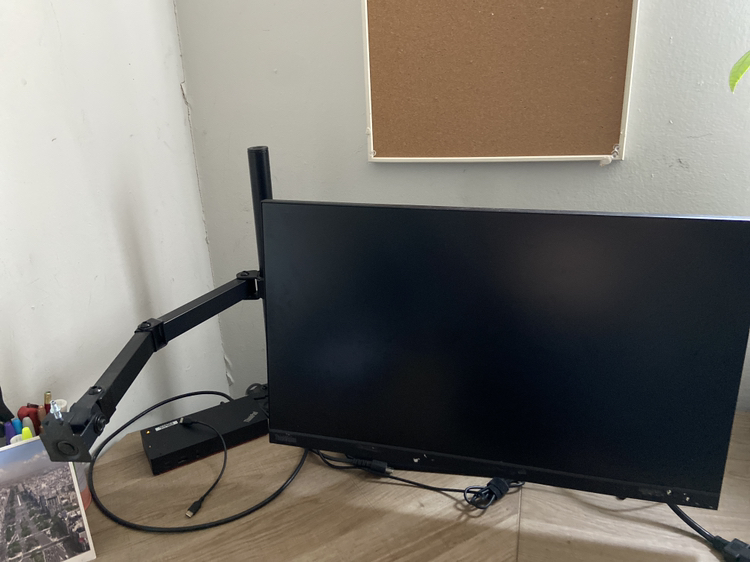 Dual monitor desk mount - like new - photo 2