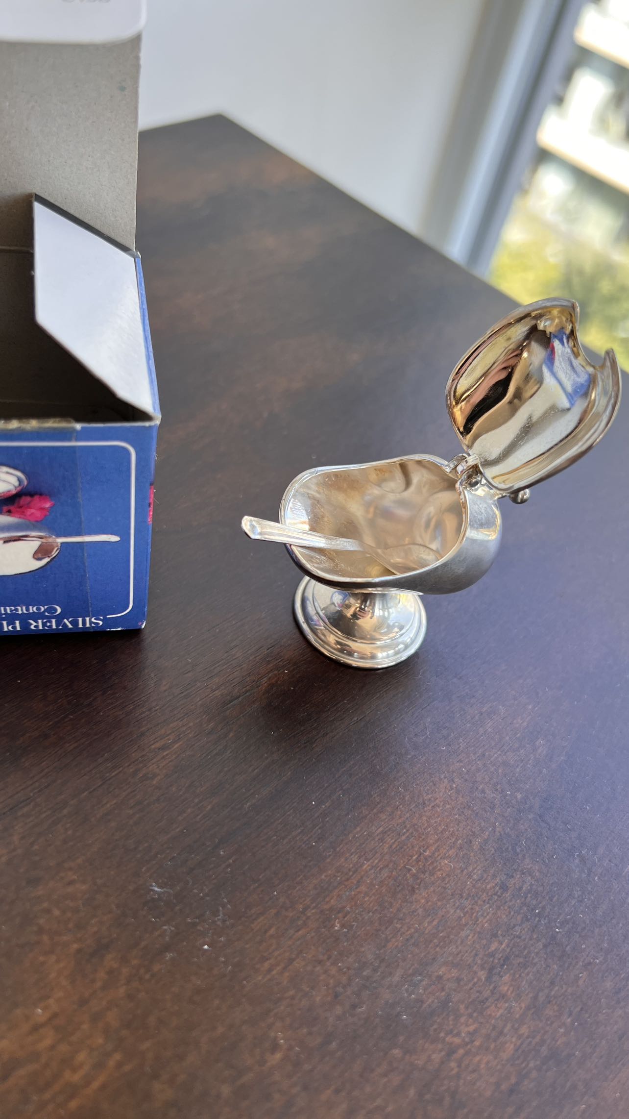 Silver Plated Sauce Holder with Tony Spoon thumbnail