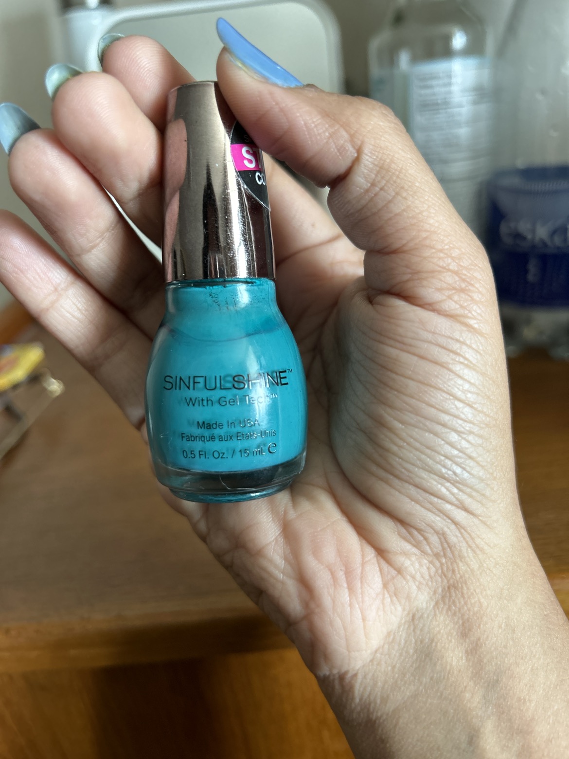 Dark Green colour nailpaint #freecycle thumbnail