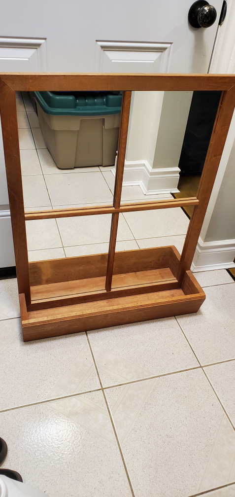 framed mirror with shelf - photo 2
