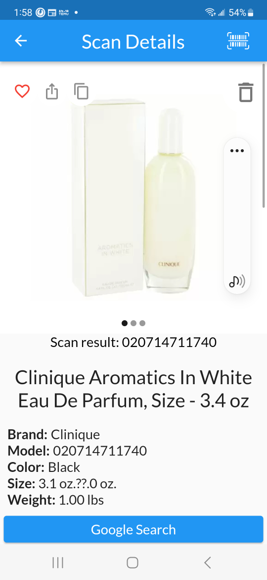 CLINIQUE AROMATICS IN WHITE Premium
