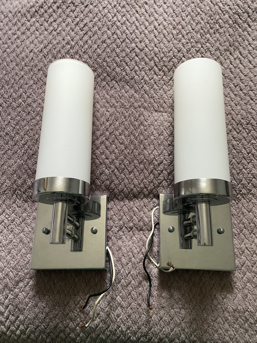 2 Chrome Wall sconces
