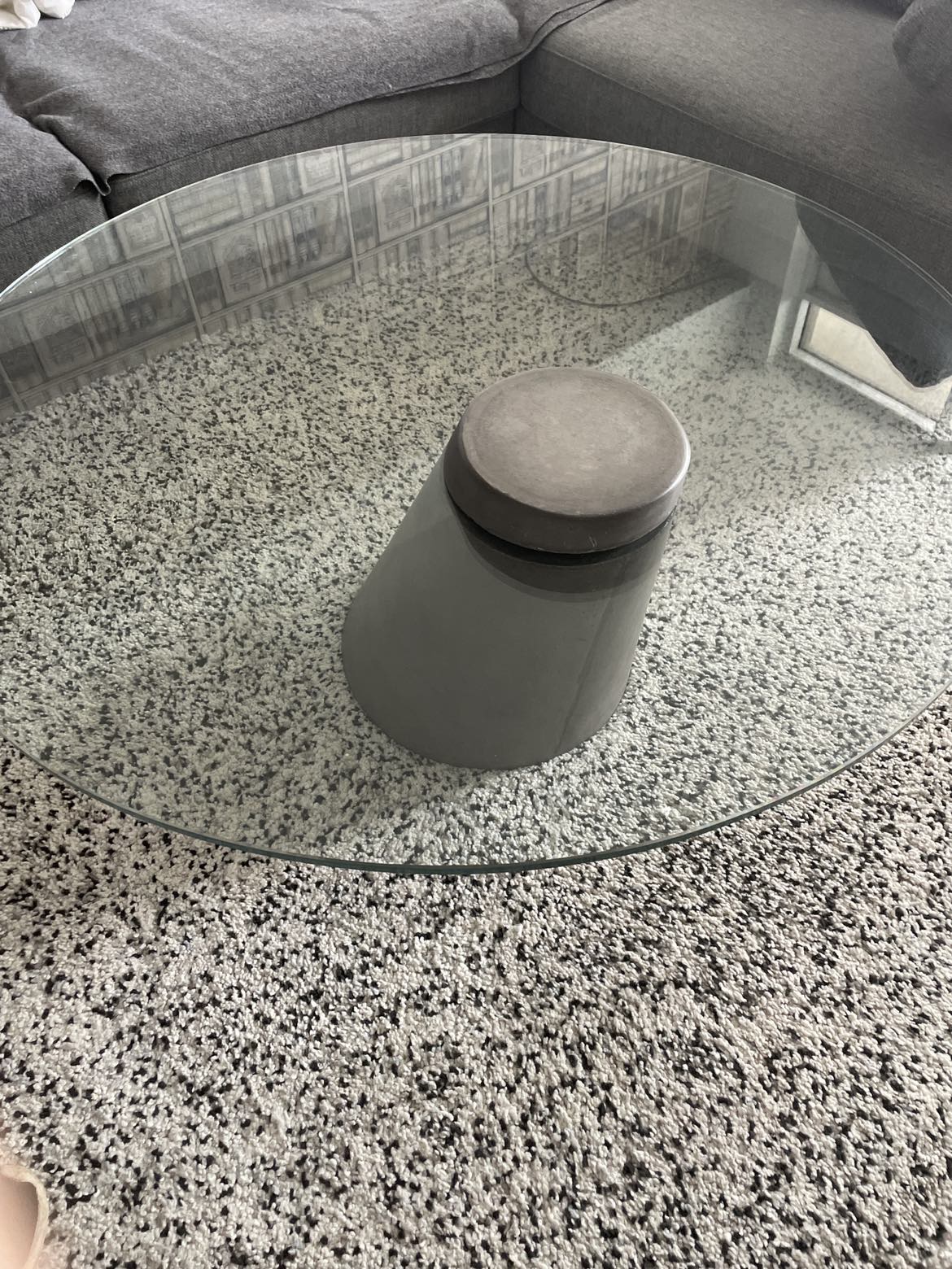 Glass round table