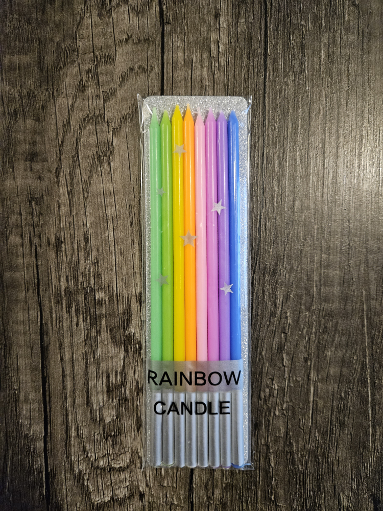 Rainbow Birthday Candles