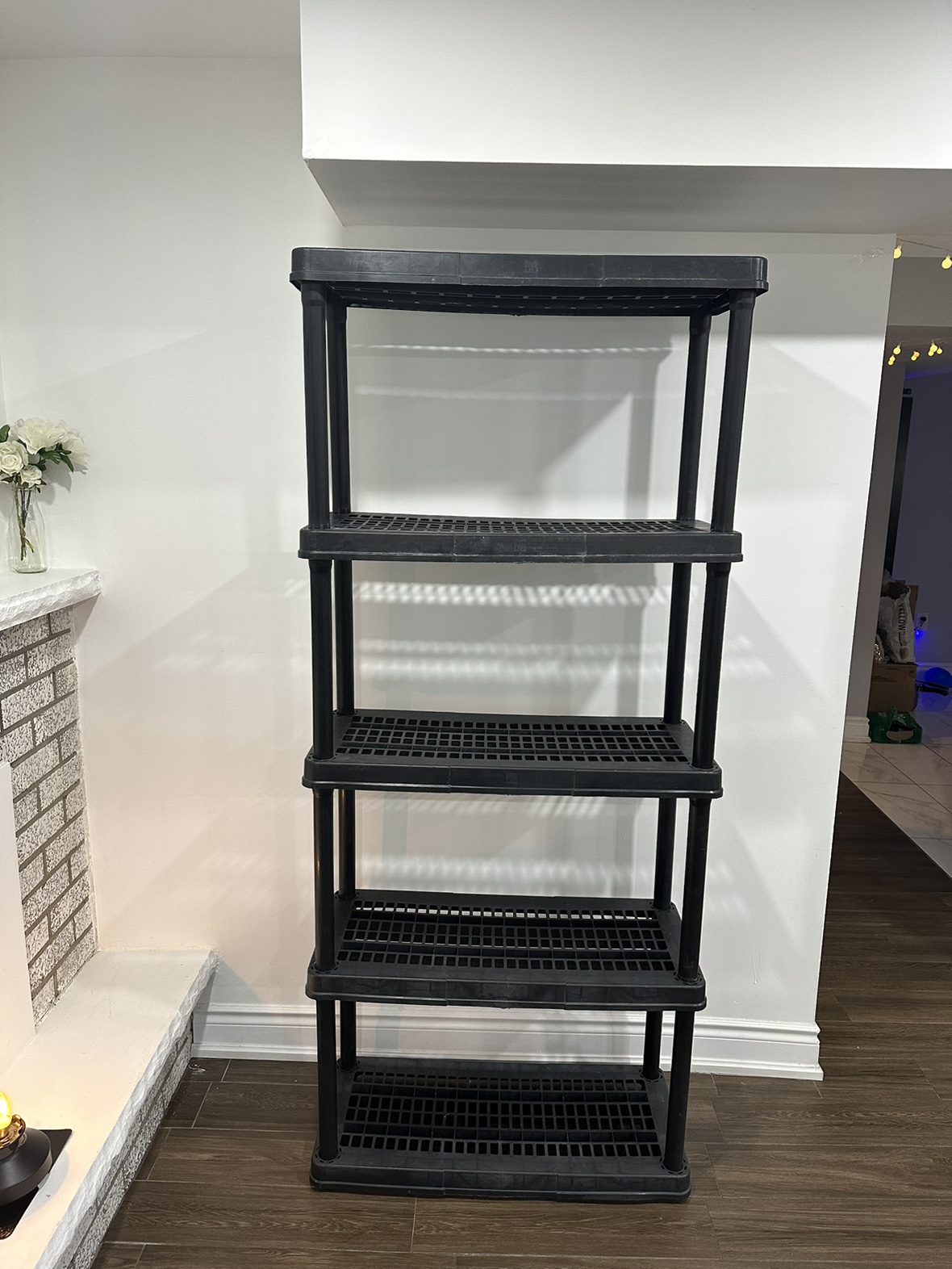 Shelving Unit-Plastic/Resin,black