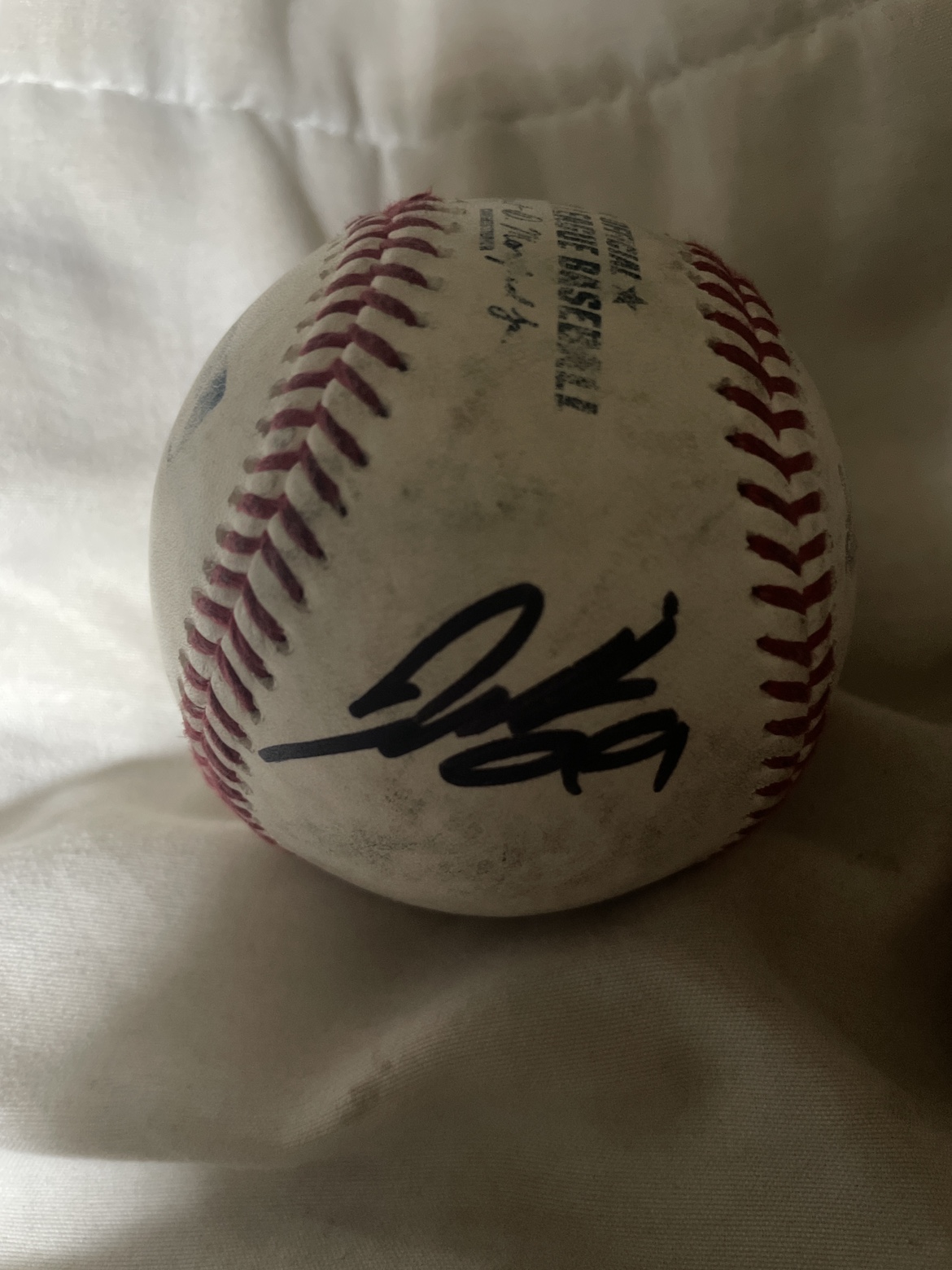 hyn jyn ryu signed baseball (blue jays pitcher)