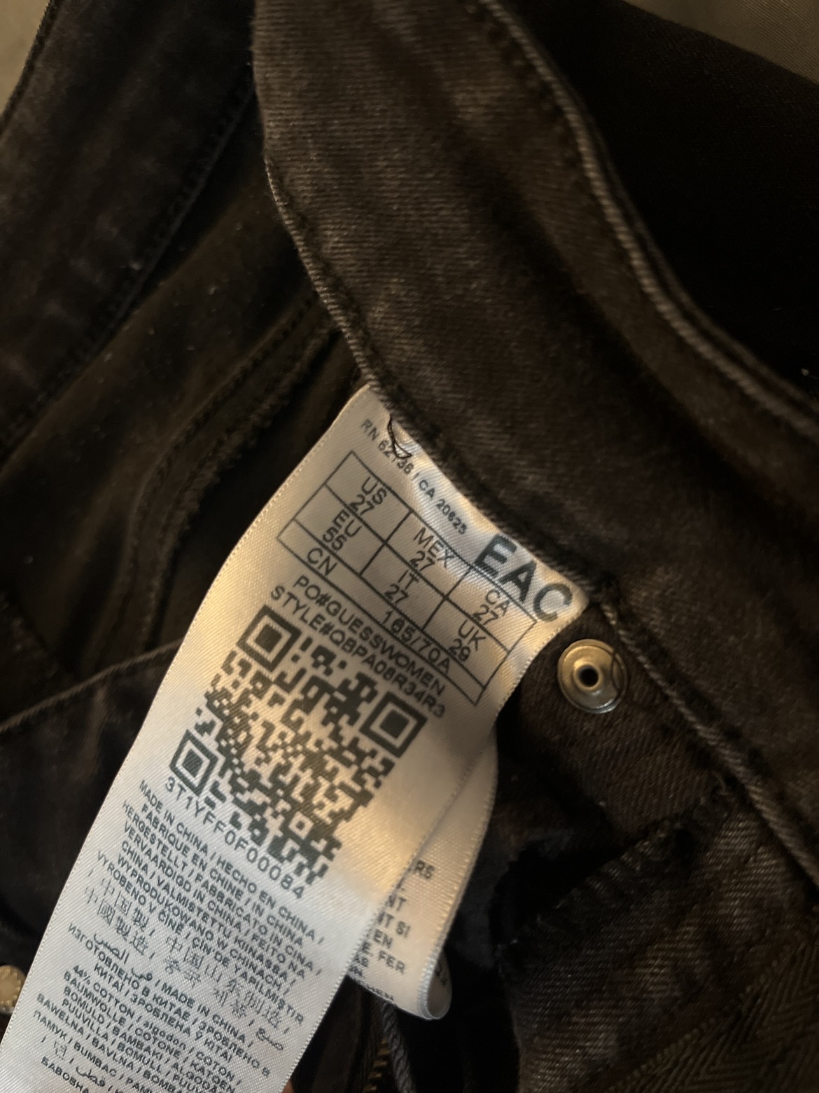 Like new black guess jeans - photo 3