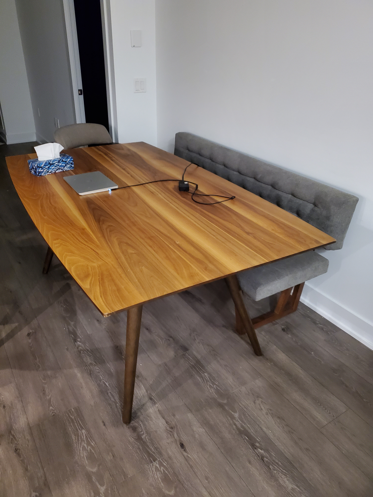 selling wood dining table and two chairs for $200 - photo 2