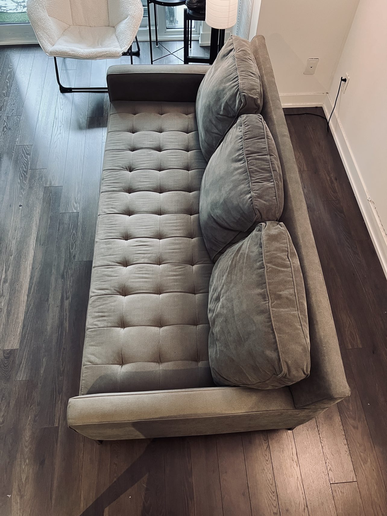 Gray 3 Seater Sofa Couch - photo 3