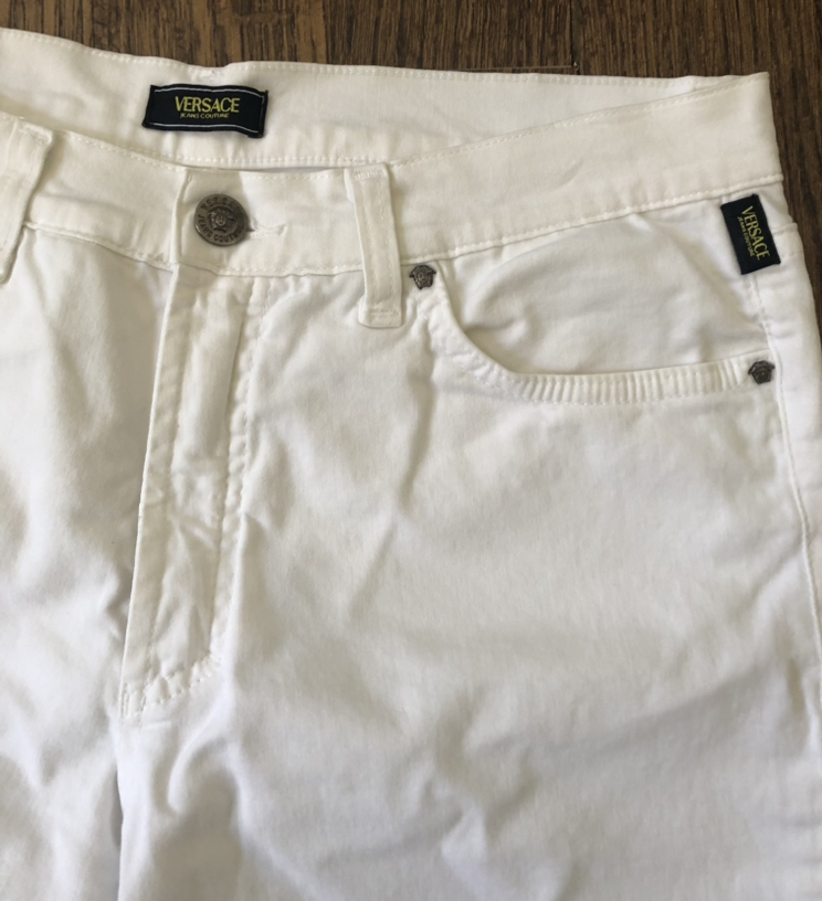 Vintage Versace White Jeans For Women size 29 image indicator(8)