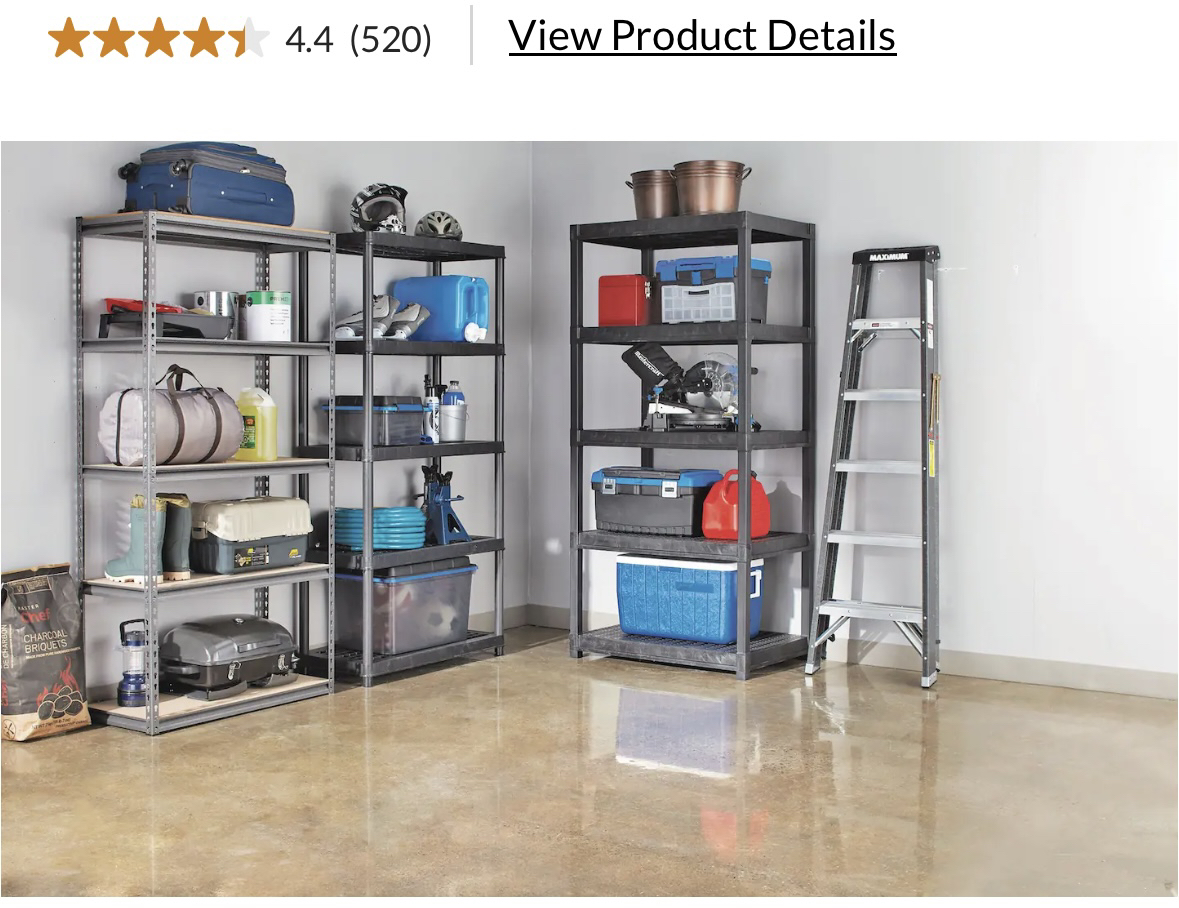 Shelving Unit-Plastic/Resin,black - photo 5